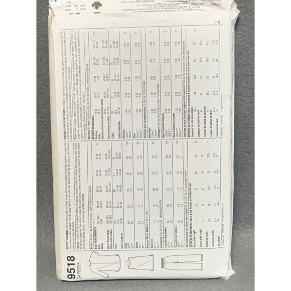 Simplicity 9518 2 Hour Sewing Pattern XS S M Retro Style Top Pants Shorts - Picture 2 of 2